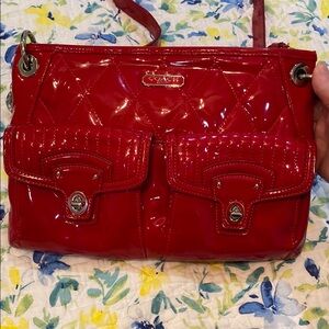 Coach Poppy patent leather Quilted Shoulder Bag